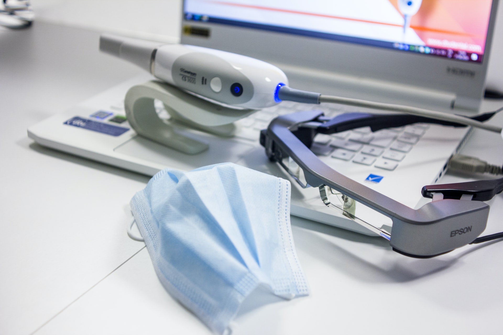 A dentist working in a clinic